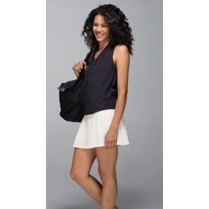 Lululemon 8‎ Pleat To Street Skirt White Gray W8480S